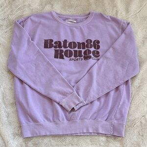 Anthropologie Purple Baton86 Rouge Sports Club Sweatshirt. Size M. Like new!